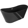 Mexen Montana freestanding bathtub 67 x 31 inches, black, brushed nickel overflow - 52011708070-97