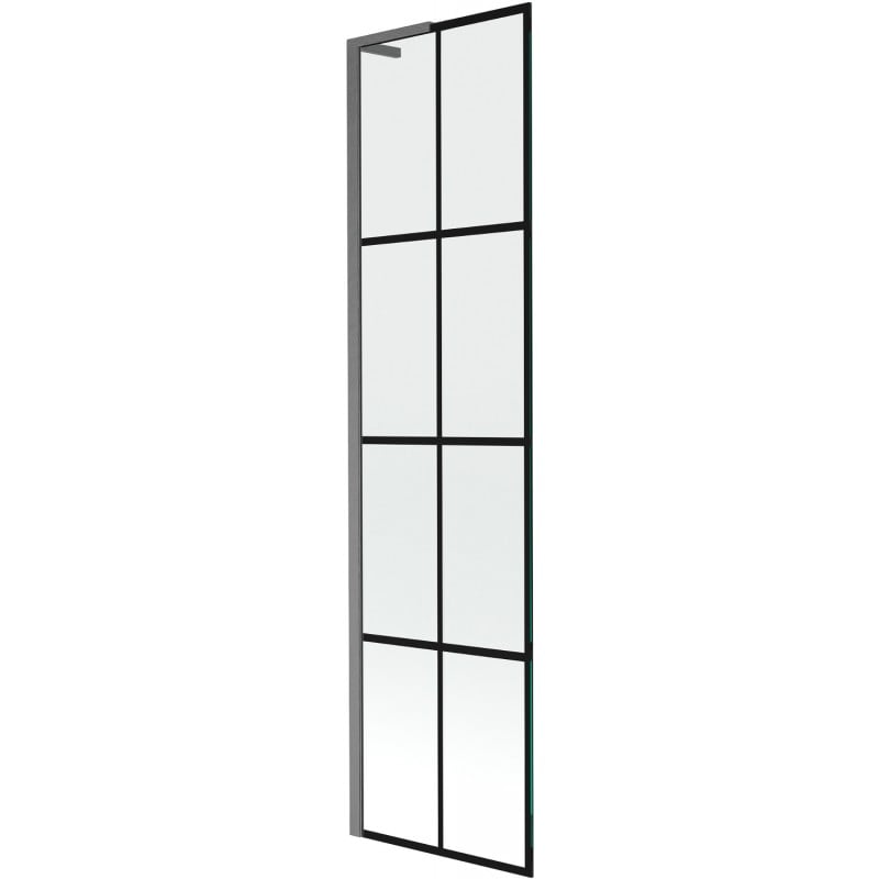 Mexen Next L bathtub screen 1-wing 50 x 150 cm, black pattern, brushed gun gray - 895-050-000-03-77-66