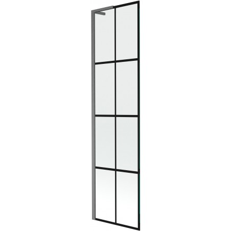 Mexen Next L bathtub screen 1-wing 50 x 150 cm, black pattern, brushed gun gray - 895-050-000-03-77-66
