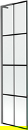 Mexen Next L bathtub screen 1-wing 50 x 150 cm, black pattern, brushed gun gray - 895-050-000-03-77-66