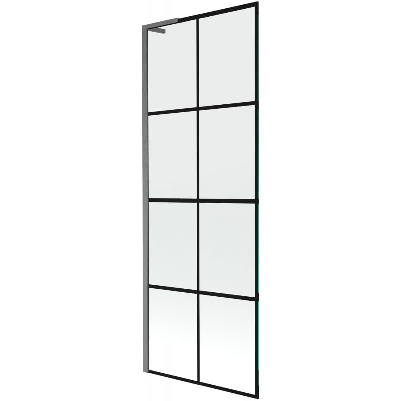 Mexen Next L Bath Screen 1-Panel 70 x 150 cm, Black Pattern, Gun Gray Brushed - 895-070-000-03-77-66