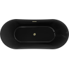 Mexen Montana freestanding bathtub 170 x 80 cm, black, overflow gold - 52011708070-50