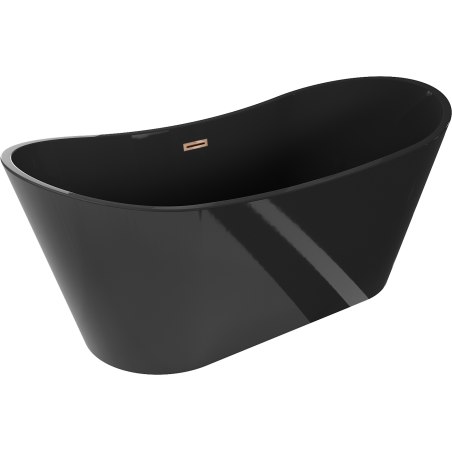 Mexen Montana freestanding bathtub 170 x 80 cm, black, overflow rose gold - 52011708070-60