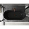 Mexen Montana freestanding bathtub 170 x 80 cm, black, overflow rose gold - 52011708070-60