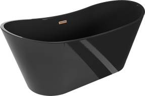 Mexen Montana freestanding bathtub 67 x 31 in, black, brushed copper drain - 52011708070-65