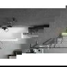 Mexen Next L Bath Screen 1-Panel 80 x 150 cm, Black Pattern, Brushed Gun Gray - 895-080-000-03-77-66
