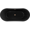 Mexen Montana freestanding bathtub 67 x 31 in, black, brushed copper drain - 52011708070-65