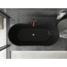 Mexen Montana freestanding bathtub 170 x 80 cm, black, brushed copper overflow - 52011708070-65