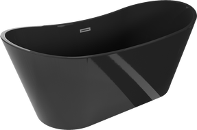 Mexen Montana free-standing bathtub 170 x 80 cm, black, brushed gun gray overflow - 52011708070-66