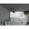 Mexen Next L bath screen 1-wing 90 x 150 cm, black pattern, gun gray brushed - 895-090-000-03-77-66