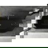 Mexen Montana freestanding bathtub 170 x 80 cm, black, gun gray brushed overflow - 52011708070-66