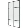 Mexen Next L Single-panel Bath Screen 100 x 150 cm, Black Pattern, Brushed Gun Gray - 895-100-000-03-77-66