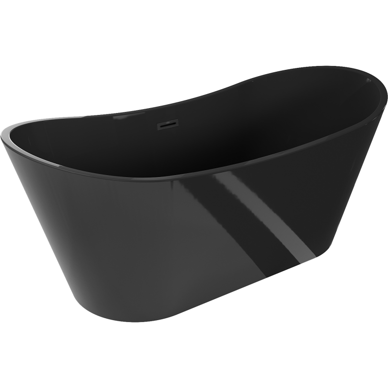 Mexen Montana free-standing bathtub 170 x 80 cm, black, black overflow - 52011708070-70