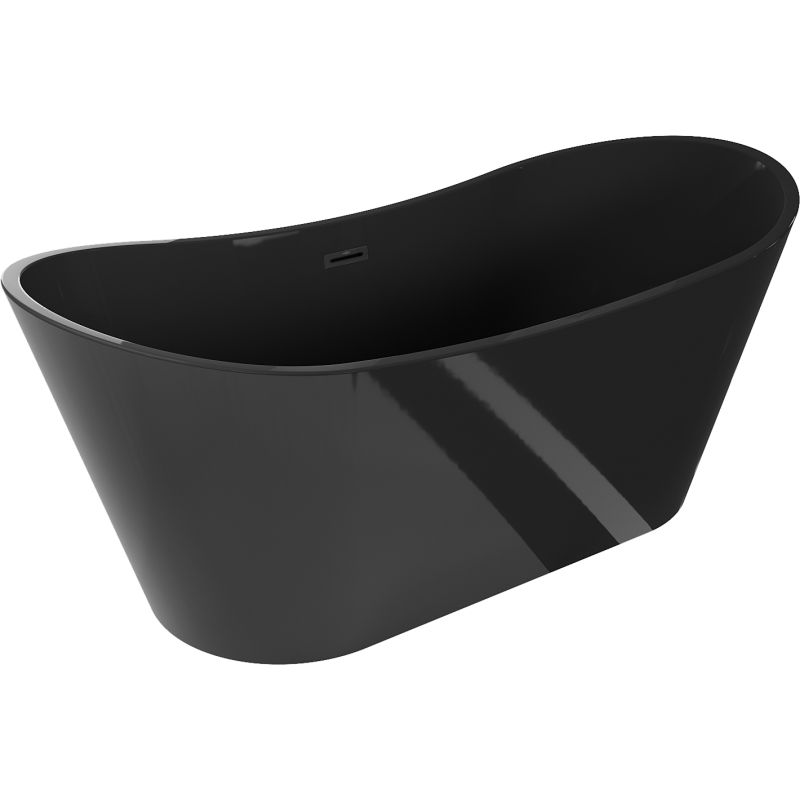 Mexen Montana freestanding bathtub 170 x 80 cm, black, black overflow - 52011708070-70