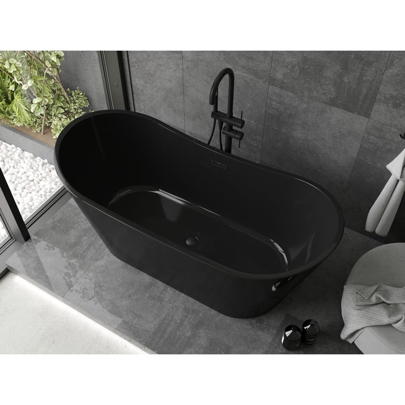 Mexen Montana free-standing bathtub 170 x 80 cm, black, black overflow - 52011708070-70