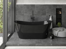 Mexen Montana free-standing bathtub 170 x 80 cm, black, black overflow - 52011708070-70