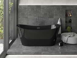 Mexen Montana free-standing bath 170 x 80 cm, black, gun metal overflow - 52011708070-95