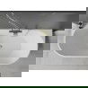 Mexen Oval freestanding wall-mounted bathtub 180 x 80 cm, white/black, brushed gold drain - 52671808075-55