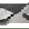 Mexen Oval Freestanding Wall-Mounted Bathtub 180 x 80 cm, White/Black, Gun Metal Overflow - 52671808075-95