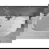 Mexen Oval freestanding wall-mounted bathtub 180 x 80 cm, white/black, brushed gun gray overflow - 52671808075-66