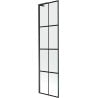 Mexen Next L bath screen 1-wing 50 x 150 cm, black grid, black - 895-050-000-03-77-70