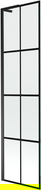 Mexen Next L Bath Screen 1-Panel 50 x 150 cm, Black Pattern, Black - 895-050-000-03-77-70