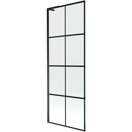Mexen Next L Bath Screen 1-Panel 70 x 150 cm, Black Pattern, Black - 895-070-000-03-77-70