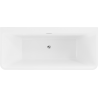 Mexen Volta free-standing wall-adjacent bathtub 170 x 75 cm, white, chrome overflow - 51131707500-01