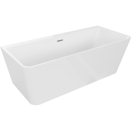 Mexen Volta free-standing wall-adjacent bathtub 170 x 75 cm, white, chrome overflow - 51131707500-01