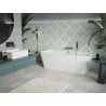 Mexen Volta freestanding wall-mounted bathtub 67 x 29.5 in, white, chrome overflow - 51131707500-01