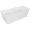 Mexen Volta freestanding wall-mounted bathtub 170 x 75 cm, white, black overflow - 51131707500-70