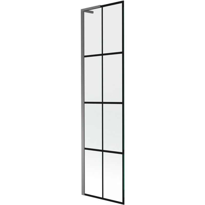 Mexen Next L bath screen 1-wing 50 x 150 cm, black pattern, gun metal - 895-050-000-03-77-95