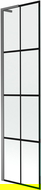 Mexen Next L bath screen 1-wing 50 x 150 cm, black pattern, gun metal - 895-050-000-03-77-95