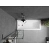 Mexen Next L bath screen 1-wing 50 x 150 cm, black pattern, gun metal - 895-050-000-03-77-95