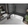 Mexen Next L Bathtub Screen 1-Panel 80 x 150 cm, Black Pattern, Gun Metal - 895-080-000-03-77-95