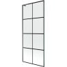 Mexen Next L Bathtub Screen 1-Panel 80 x 150 cm, Black Pattern, Gun Metal - 895-080-000-03-77-95