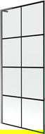 Mexen Next L Bathtub Screen 1-Panel 80 x 150 cm, Black Pattern, Gun Metal - 895-080-000-03-77-95