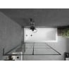Mexen Next L Bathtub Screen 1-Panel 100 x 150 cm, Black Pattern, Gun Metal - 895-100-000-03-77-95