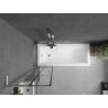 Mexen Next L 1-wing Bathtub Screen 50 x 150 cm, Black Pattern, Brushed Nickel - 895-050-000-03-77-97