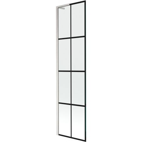 Mexen Next L 1-wing Bathtub Screen 50 x 150 cm, Black Pattern, Brushed Nickel - 895-050-000-03-77-97
