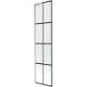 Mexen Next L Bathtub Screen 1-Panel 50 x 150 cm, Black Grid, Brushed Nickel - 895-050-000-03-77-97