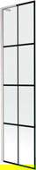 Mexen Next L 1-wing Bathtub Screen 50 x 150 cm, Black Pattern, Brushed Nickel - 895-050-000-03-77-97