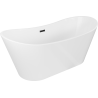 Mexen Montana freestanding bathtub 180 x 80 cm, white, black overflow - 52011808000-70