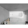 Mexen Vega rectangular bathtub 170 x 70 cm with housing and 3-panel screen 120 cm, transparent, chrome - 550117070X9012030100