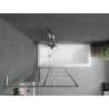 Mexen Next L Bathtub Screen 1-Winged 80 x 150 cm, Black Pattern, Brushed Nickel - 895-080-000-03-77-97