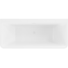 Mexen Volta Freestanding Wall Bath 150 x 75 cm, White/Black, White Overflow - 51131507575-20