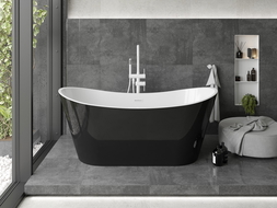 Mexen Montana 180 x 80 cm Freestanding Bath, White/Black, White Overflow - 52011808075-20