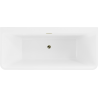 Mexen Volta freestanding wall bathtub 150 x 75 cm, white/black, gold overflow - 51131507575-50