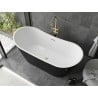 Mexen Montana freestanding bath 180 x 80 cm, white/black, gold overflow - 52011808075-50