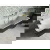 Mexen Volta freestanding wall-mounted bathtub 170 x 75 cm, white/black, gold overflow - 51131707575-50